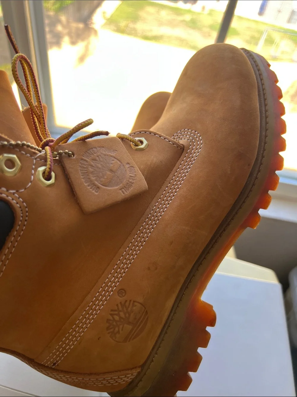 Timberland Men's Wheat Brown 6-Inch Lace-Up Work Boots